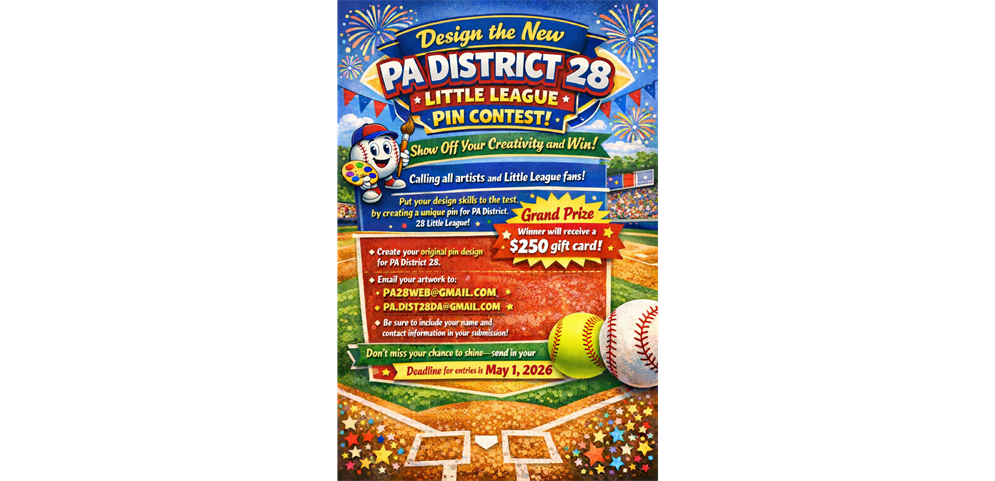Design the NEW PA District 28 Little League Pin!